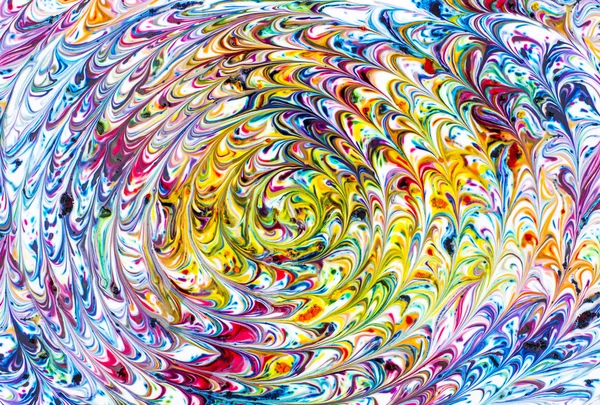 Peinture à l'huile en spirale arc-en-ciel — Photo