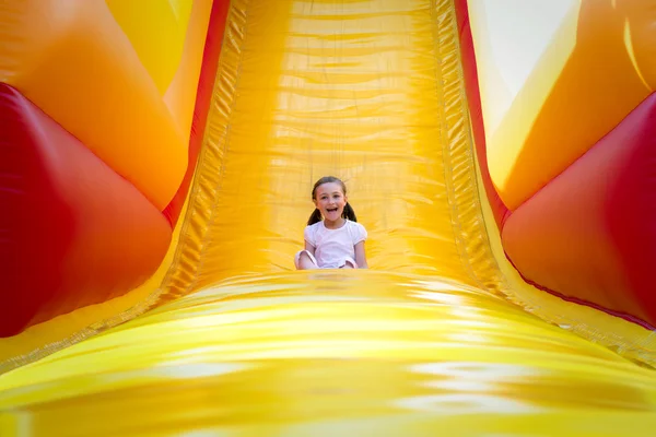Girl on Slide — Stock Photo, Image