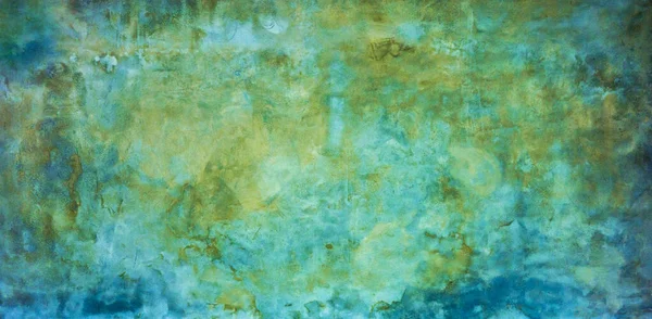 Grungy Blauen Und Grünen Alten Betonwand Textur Hintergrund — Stockfoto