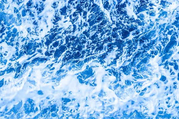 Aerial Ocean Vízkék Felület Hab Hullámok — Stock Fotó