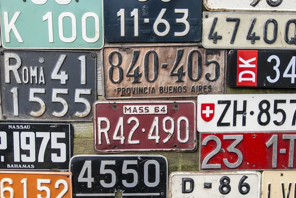 Aged License Plates — Stock Photo, Image