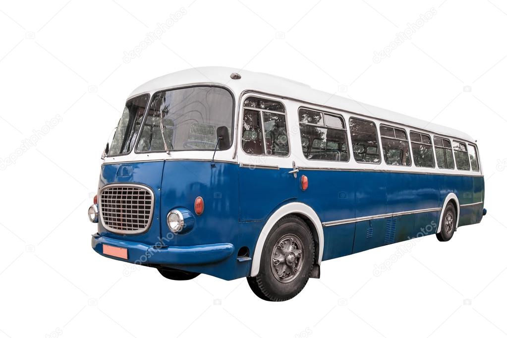 Old bus. Clipping path included.