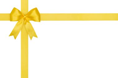 Sarı Yay ve Çapraz Kurdele Beyaz ve Png Şeffaf Arkaplan, Kırpma Yolu dahil