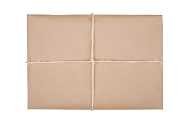 Kılavuz Kahverengi Hediye Kutusu, Beyaz ve Png Şeffaf Arkaplanda İzole Edilmiş İple Bağlandı, Kırpma Yolu İçerildi