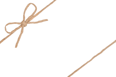 Beyaz ve Png Şeffaf Arkaplan üzerinde izole edilmiş Köşede Fiyonk Bağlı İp