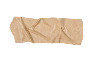 Beyaz ve Png Şeffaf Arkaplanda Yırtık Kenarlı Bej Renkli Kağıt Etiket Bandı