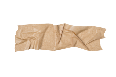 Beyaz ve Png Şeffaf Arkaplanda Yırtık Kenarlı Bej Renkli Kağıt Etiket Bandı