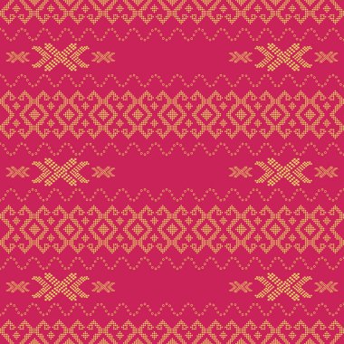 Kusursuz geometrik arka plan motifi ulos batak. Kusursuz geleneksel tekstil bandosu sari sınırı. yaratıcı, kusursuz yerli bandhani dokuları sınır tasarımı