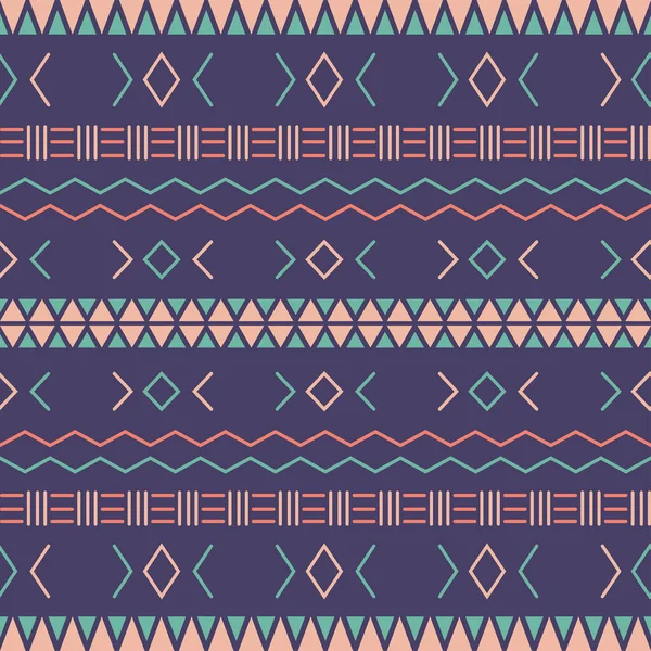 Aztèque Tribal Éléments Géométriques Sans Couture Motif — Image vectorielle