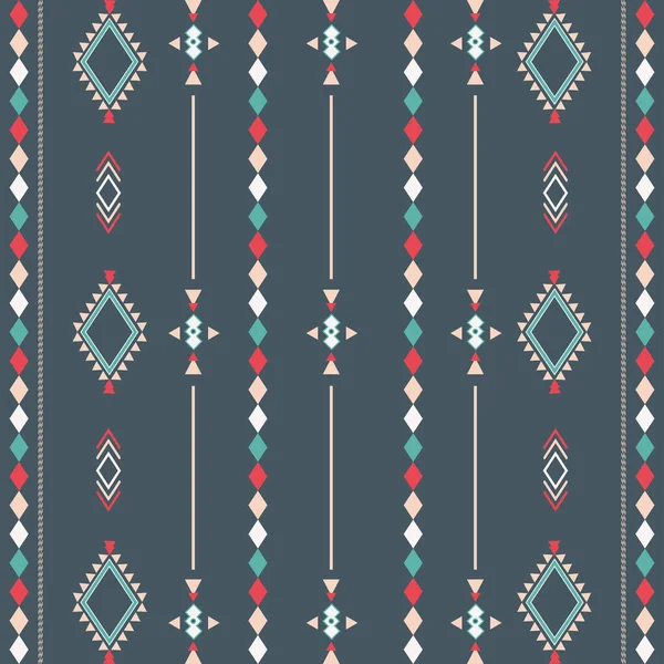 具有几何形状的阿兹特克部落无缝图案 可用于织物印刷 墙纸和背景 — 图库矢量图片