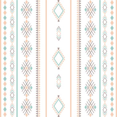 Kusursuz etnik düzen. Geometrik şekilli, tekstil tabanlı Aztek kabilesinin kusursuz deseni