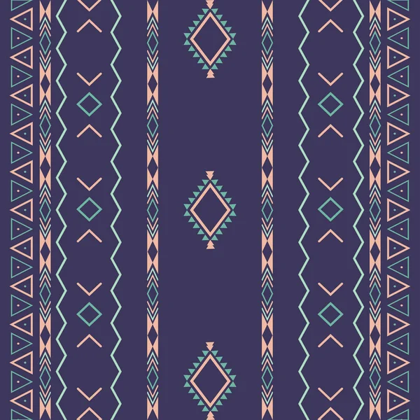 Бесшовная Этническая Модель Ацтекский Племенной Этнический Бесшовный Рисунок Геометрическими Формами — стоковый вектор