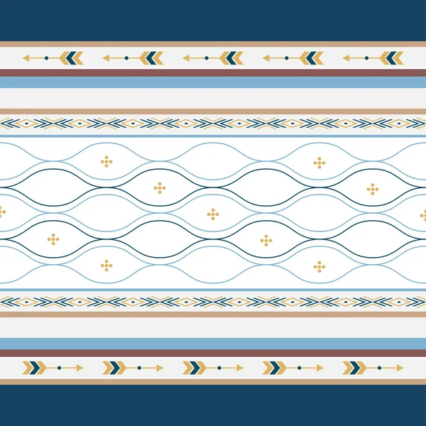 Patrón Étnico Sin Fisuras Patrón Inconsútil Étnico Tribal Azteca Con — Archivo Imágenes Vectoriales