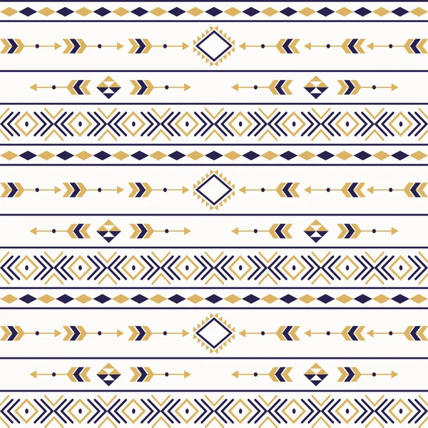 シームレスな民族パターン あなたのテキスタイルに基づいて幾何学的な形を持つアステカ族の民族シームレスなパターン — ストックベクタ