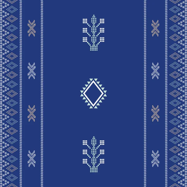 没有缝隙的民族模式 阿兹特克部落无缝图案与几何形状美丽的打印在您的纺织品 Ulos Batak 沙里和其他面料制造 — 图库矢量图片