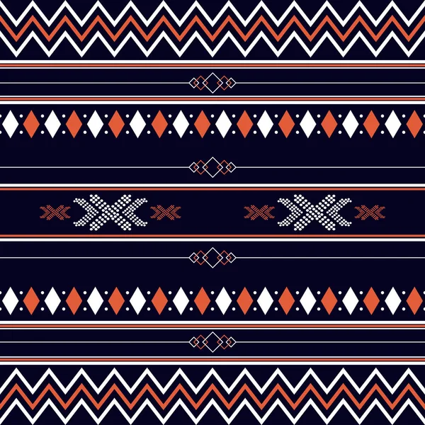 Patrón Sin Costuras Con Motivo Azteca Formas Geométricas Tribales Frontera — Vector de stock
