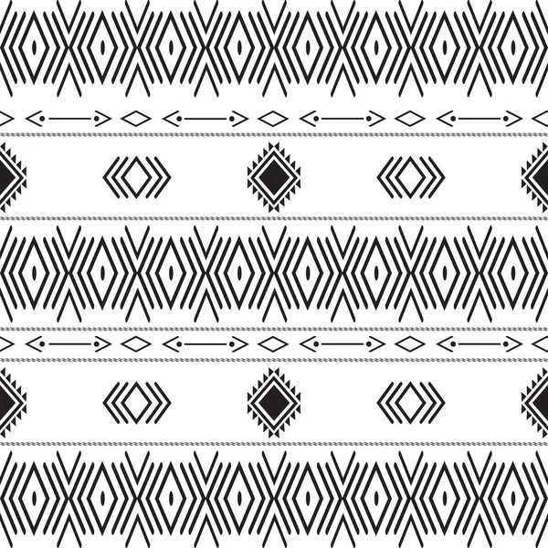 Pola Mulus Dengan Motif Aztec Bentuk Geometris Suku Seamless Tradisional - Stok Vektor