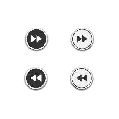 Sonra, beyaz arkaplanda izole edilmiş müzik düğmesi sembolü veya simgesi için ileri, web şablonu ögesi, mobil uygulama materyali, UI, UX. vektör illüstrasyonu