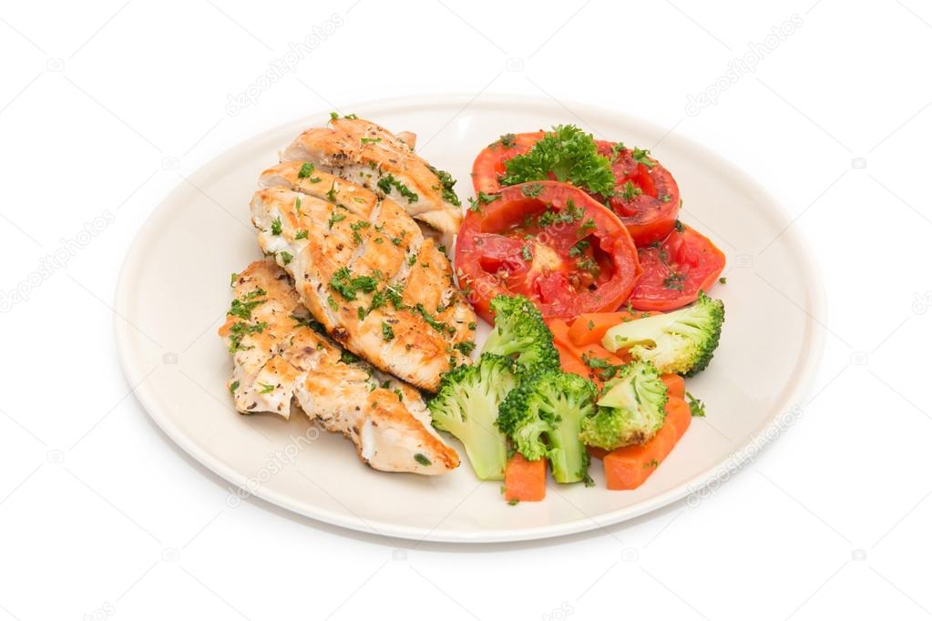 Dieta del pollo y verduras