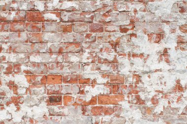 Kırmızı tuğla duvar doku sıva ile