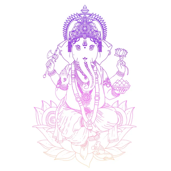 Hinduistický lord Ganesha — Stockový vektor