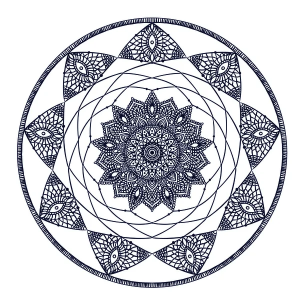 Mandala dessiné à la main / attrape-rêves — Image vectorielle