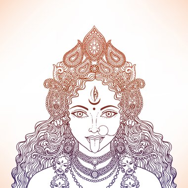 Indian Hindi goddess Kali. 