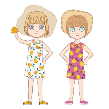 Kızlar için moda giyim. 