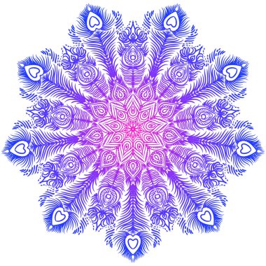 Printhand çizilmiş mandala/dreamcatcher.