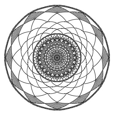 Printhand çizilmiş mandala/dreamcatcher.