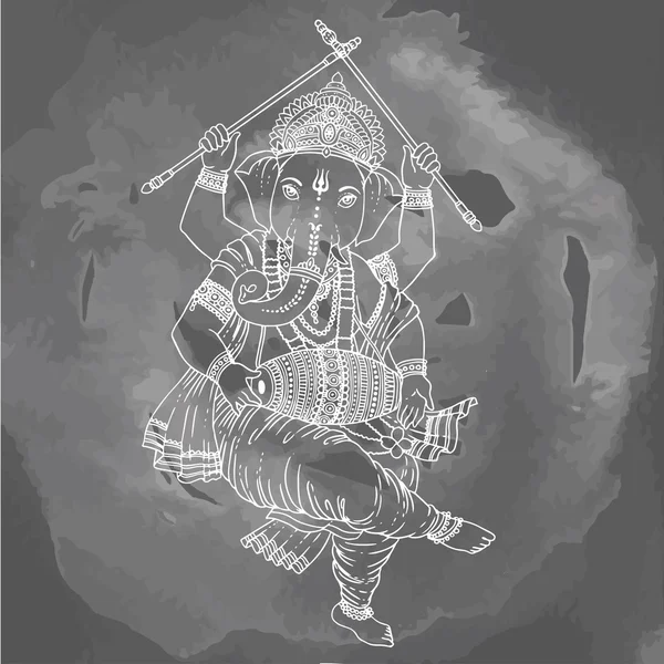 Dewa Hindu Ganesha - Stok Vektor