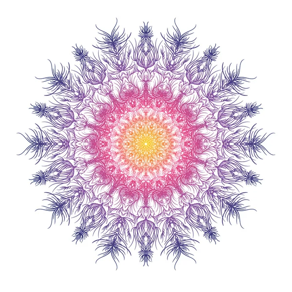 Printhand-dras mandala/dreamcatcher. — Stock vektor