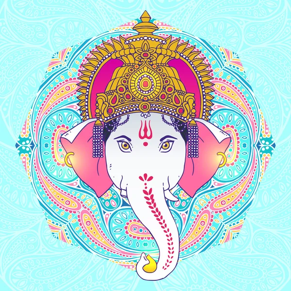 Głowa hinduskiej Pana Ganesha — Wektor stockowy