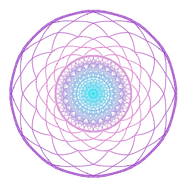 Printhand-dras mandala/dreamcatcher. — Stock vektor