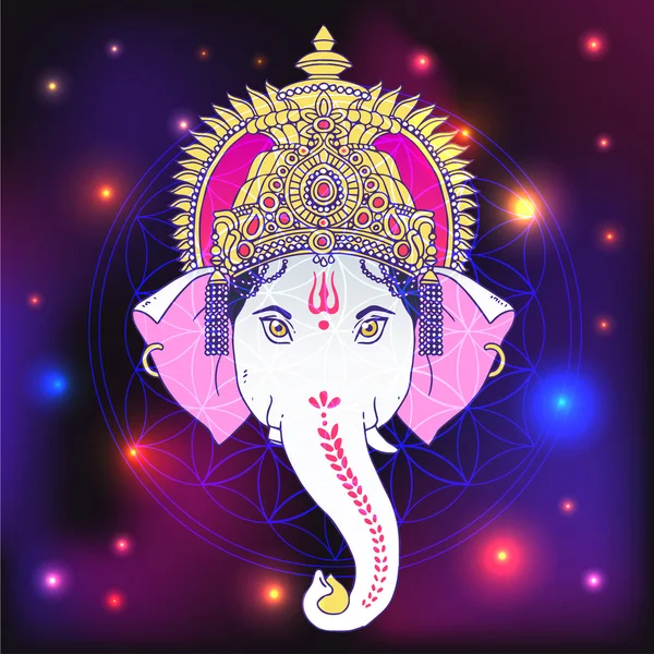 Chefe hindu Lord Ganesha —  Vetores de Stock