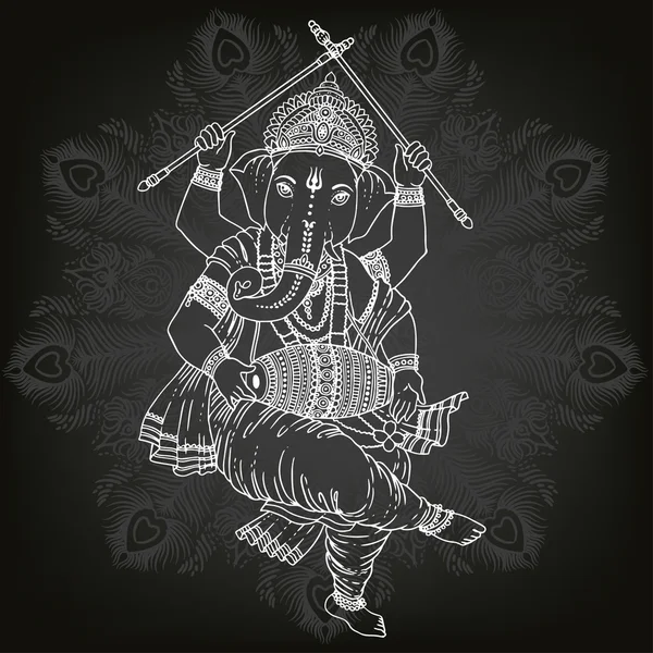 Hinduiska Lord Ganesha — Stock vektor