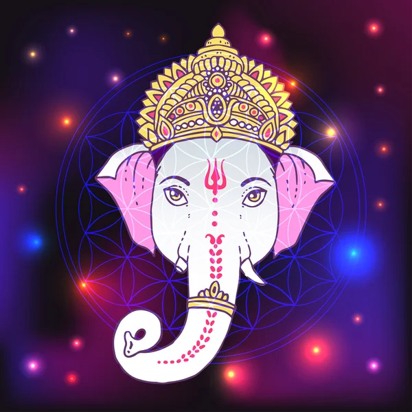 Chefe hindu Lord Ganesha —  Vetores de Stock