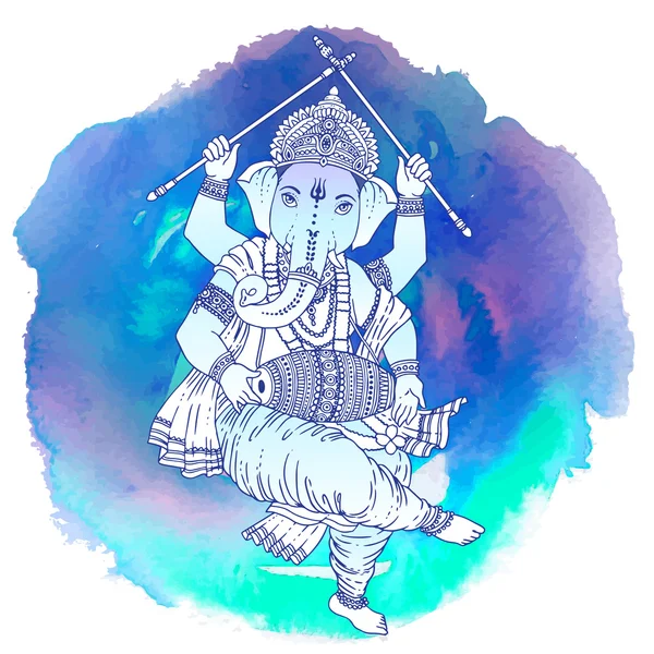 Signore indù Ganesha — Vettoriale Stock