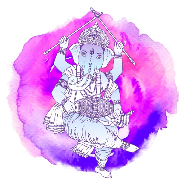 Hinduistischer Lord Ganesha — Stockvektor