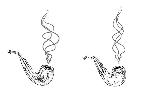 Табачные винтажные трубы — стоковый вектор