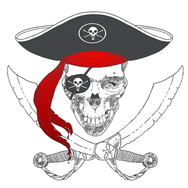The Pirate Skull Jolly Roger — Stock Vector © mazeina 111420282
