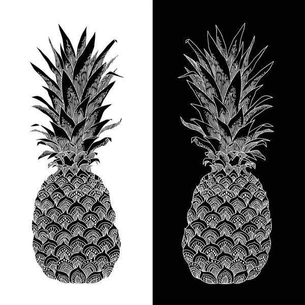 Naadloos patroon met ananas — Stockvector