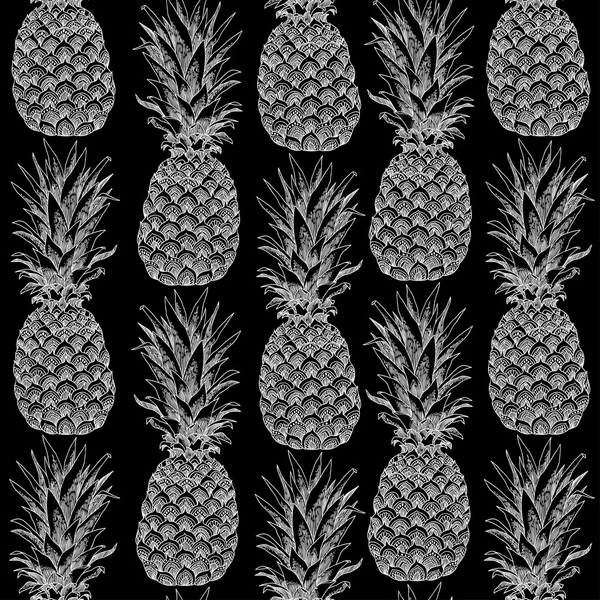 Naadloos patroon met ananas — Stockvector