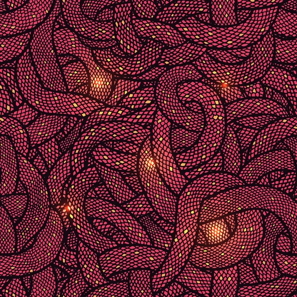 Piel de serpiente patrón sin costuras . — Vector de stock