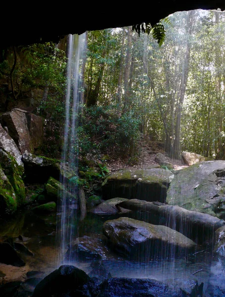 Blick Hinter Den Wasserfall — Stockfoto