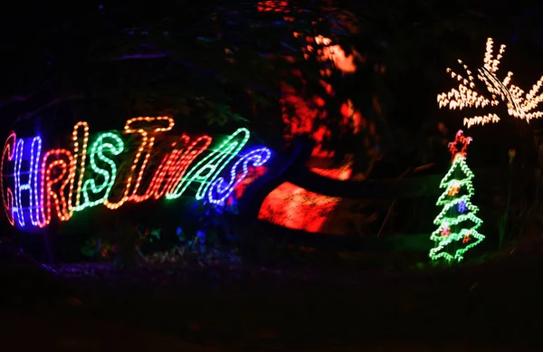 Vánoční Světla Noci — Stock fotografie