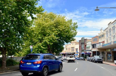 A view in the town of Katoomba in the Blue Mountains of Australia clipart