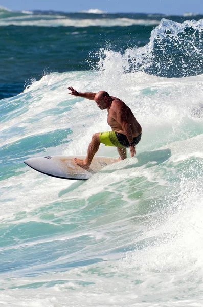 Surfař Akci Dee Why Beach Sydney Austrálie — Stock fotografie