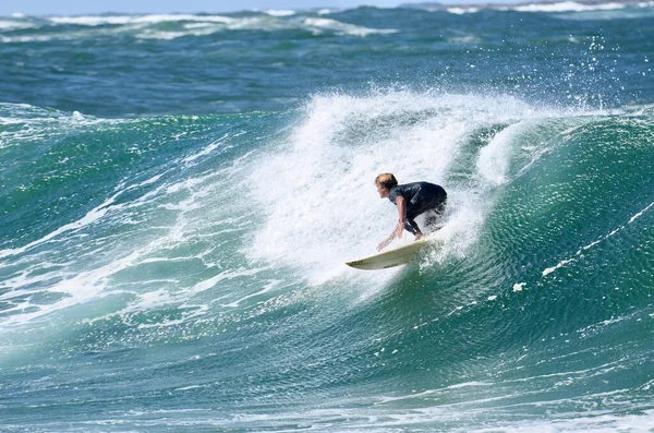 Surfař Akci Dee Why Beach Sydney Austrálie — Stock fotografie