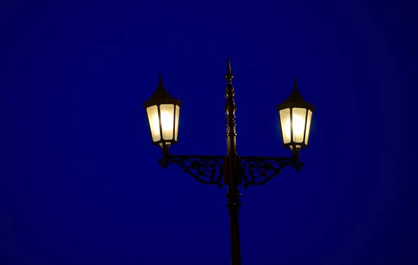 Luzes Rua Durante Noite — Fotografia de Stock